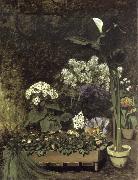 Pierre-Auguste Renoir Still Life-Spring Flowers in a Greenhouse painting